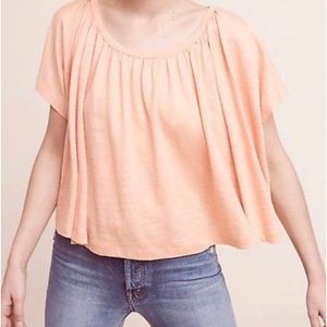 Anthropologie Deletta Bevinda Shirred Tee Size M/L